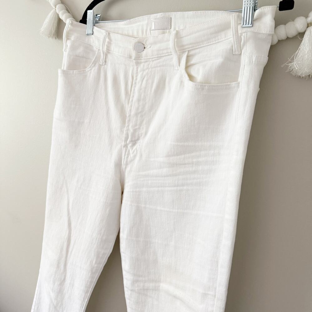 NEW MOTHER The Hustler Ankle Fray Jeans Fairest Of Them All Flared Leg Size 33 - Picture 14 of 14